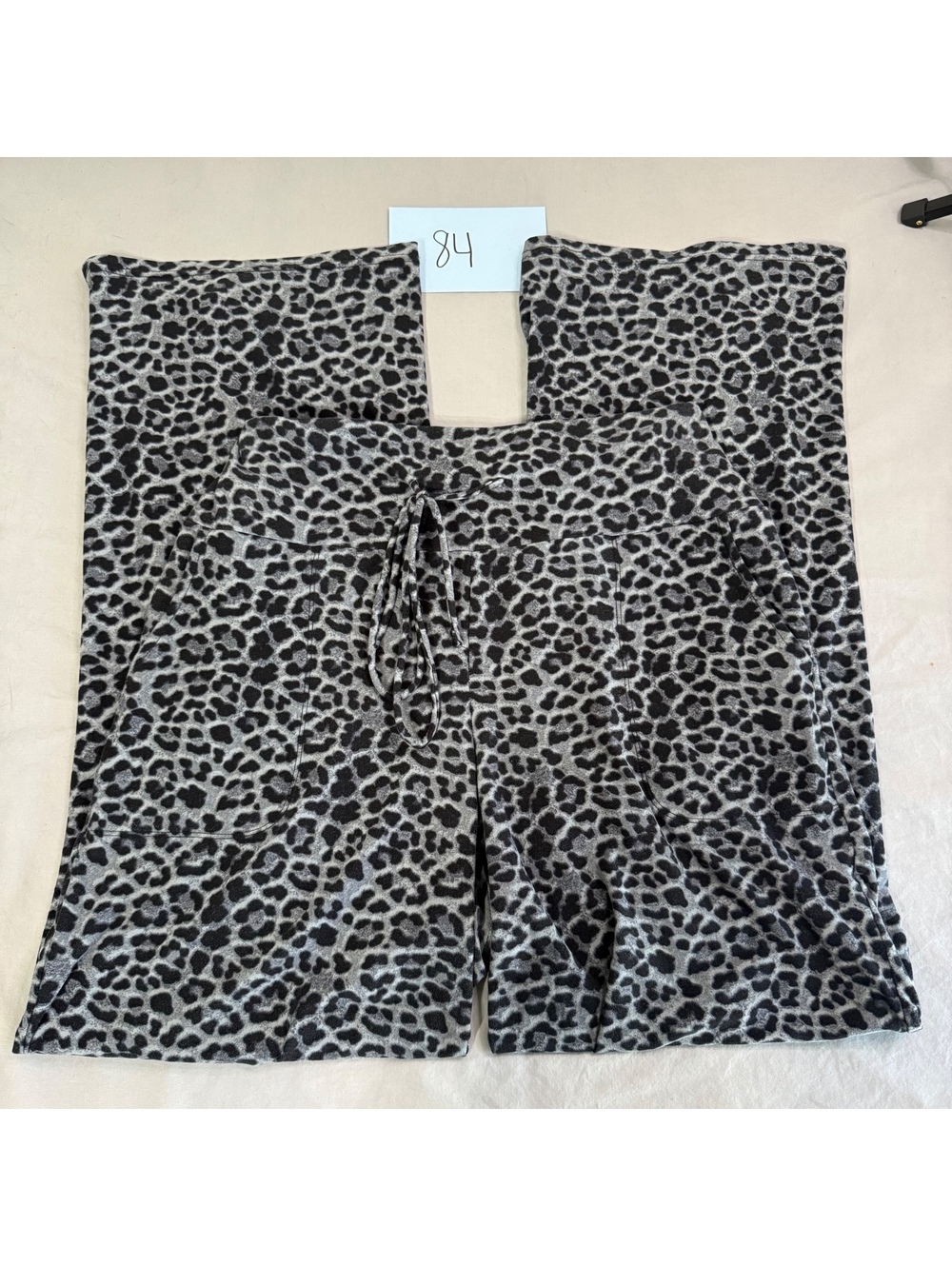 Leopard Print Wide Leg Lounge Pants Size XL